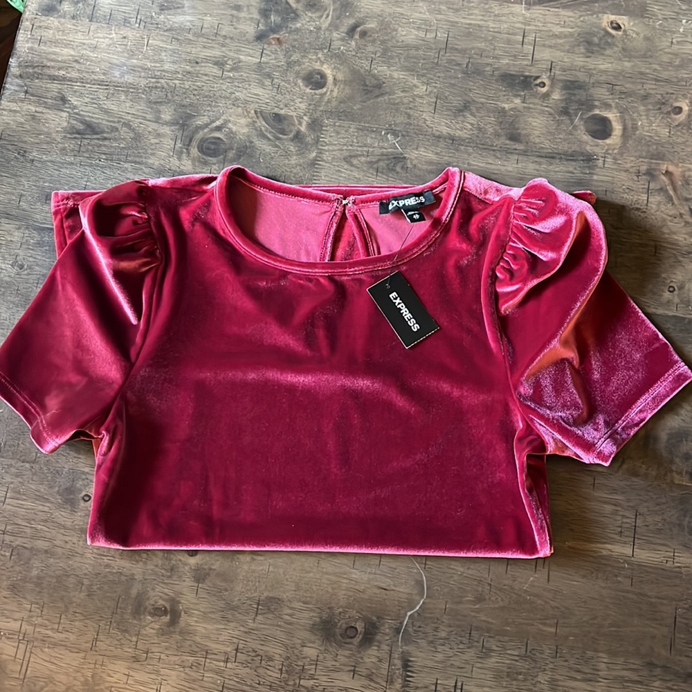 EXPRESS NWT VELVET top sz: XS